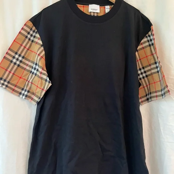 Burberry Clothes Burberry Vintage Check Sleeve Cotton T-shirt